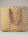 Sac cabas matelassé à pois blanc blockprint fabrication artisanale