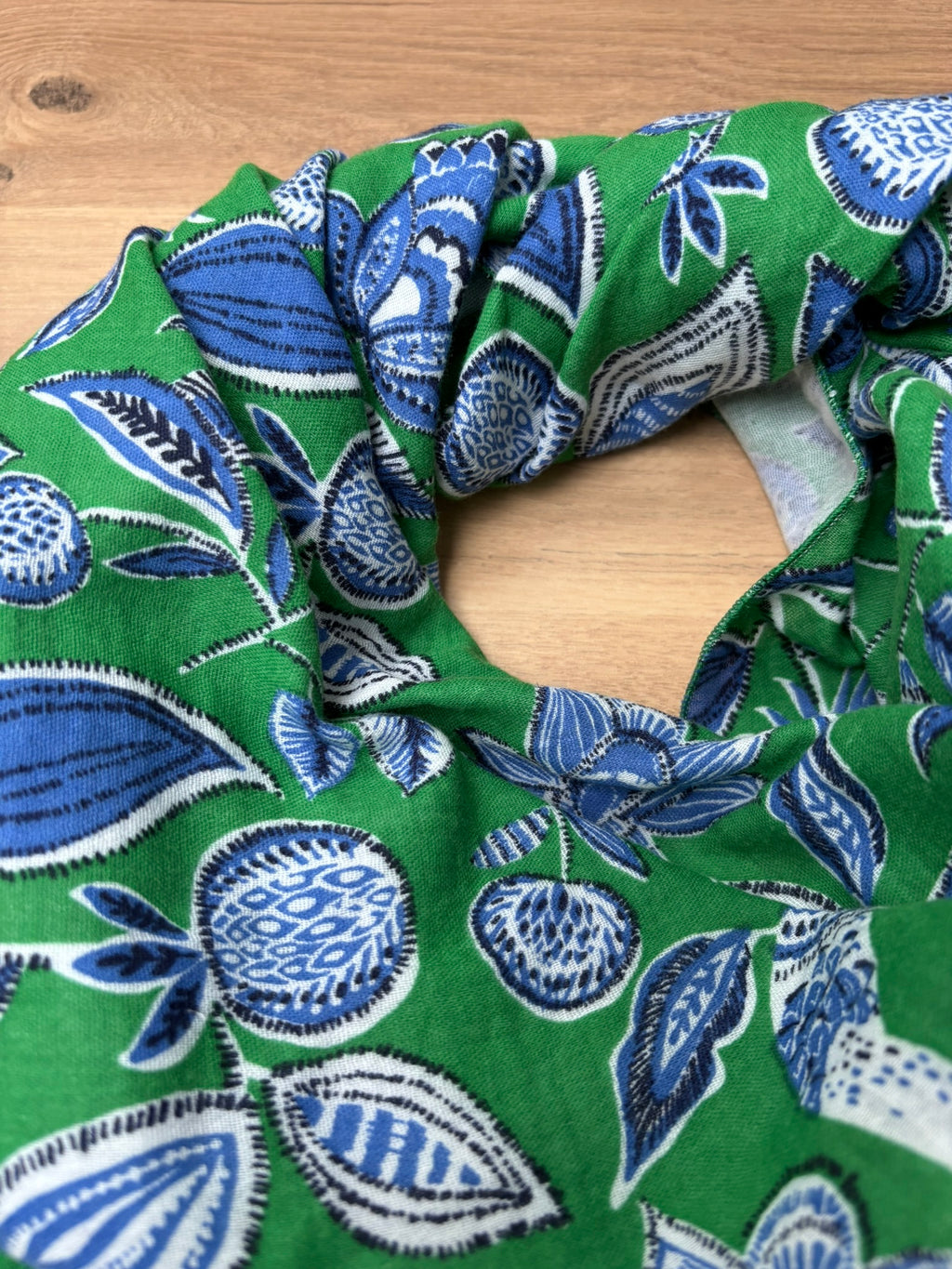 Chèche bohème Vert & Bleu