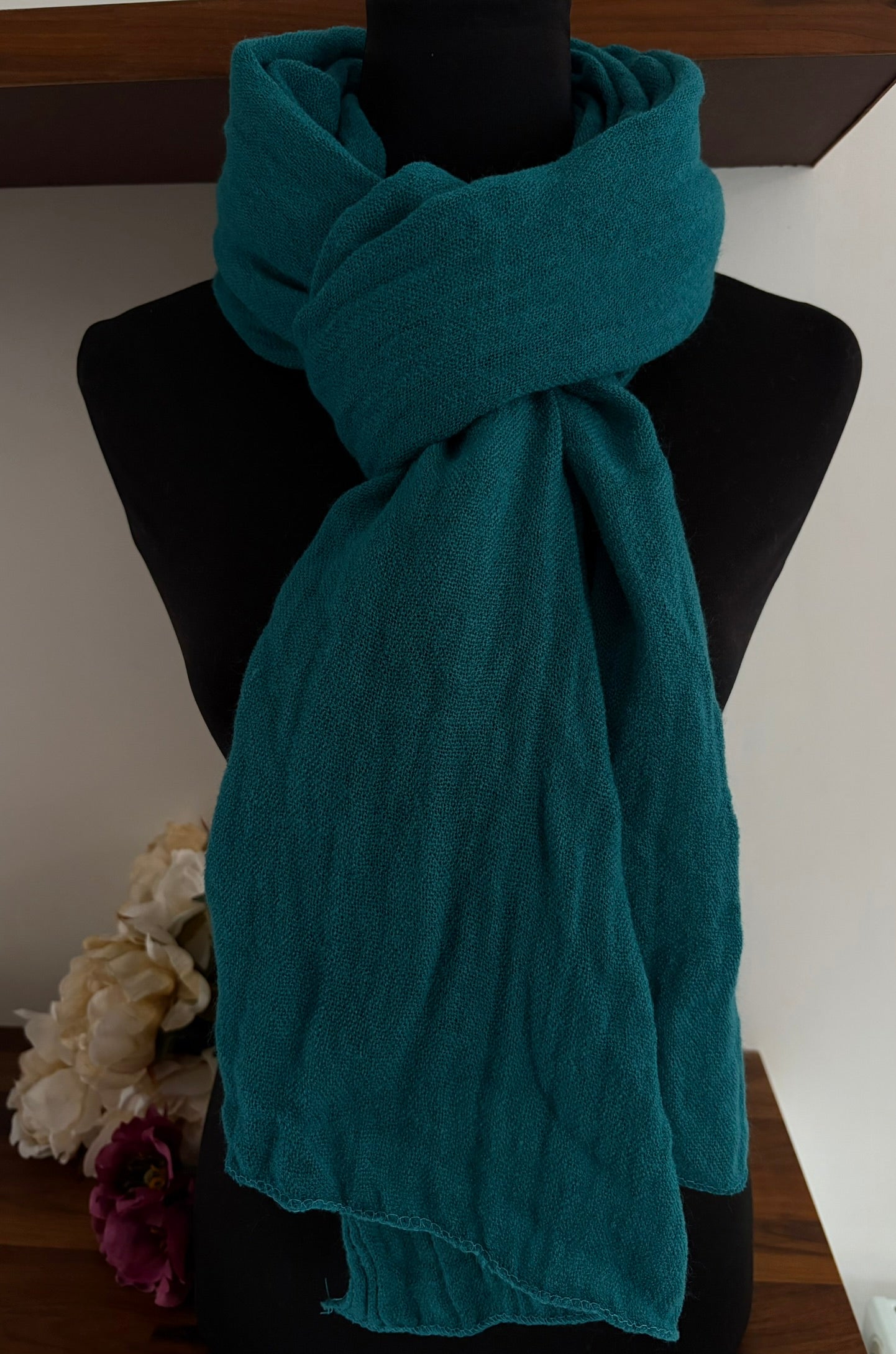 Echarpe bleu en laine 
