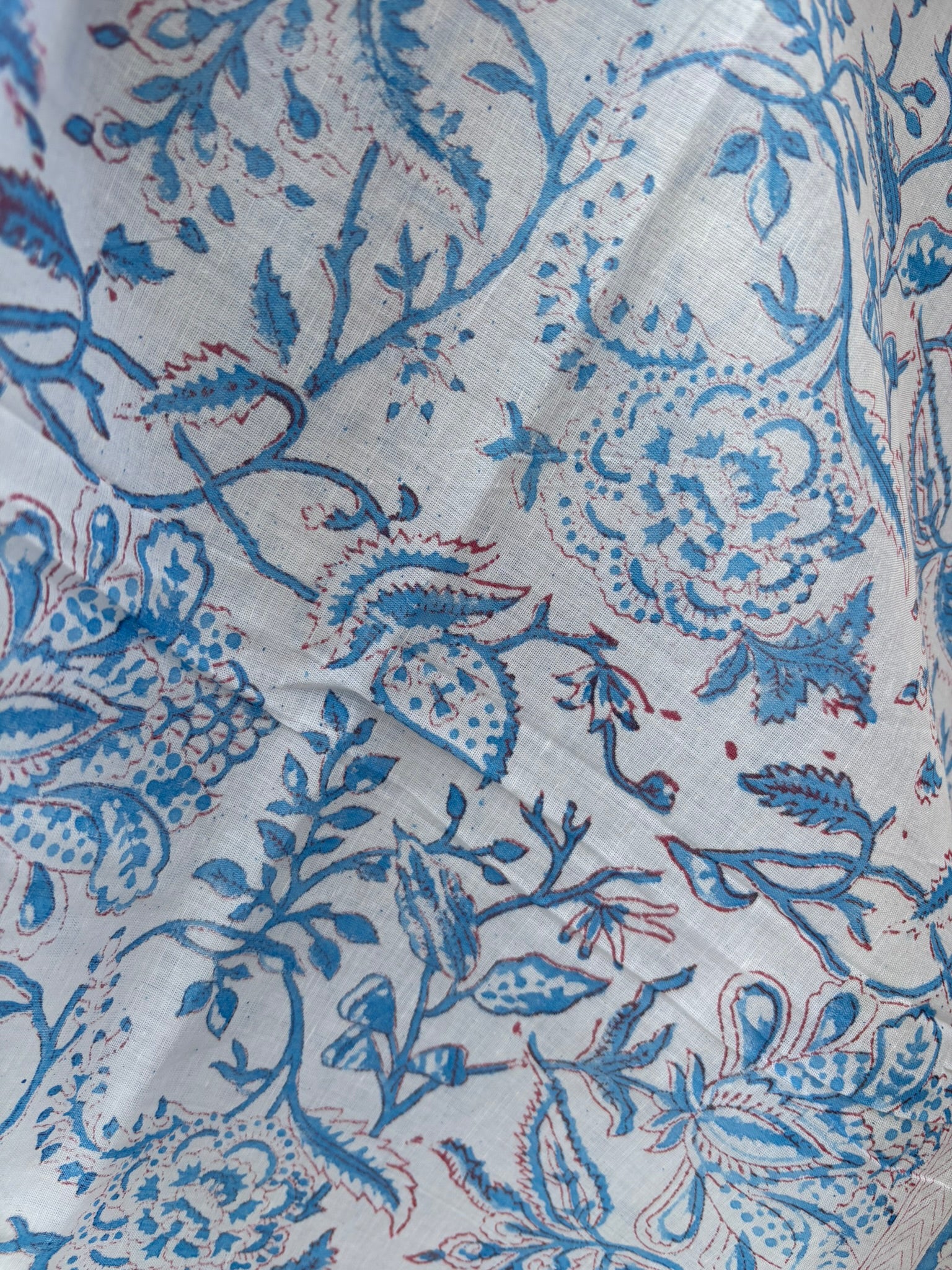 Foulard artisanal en blockprint indien
