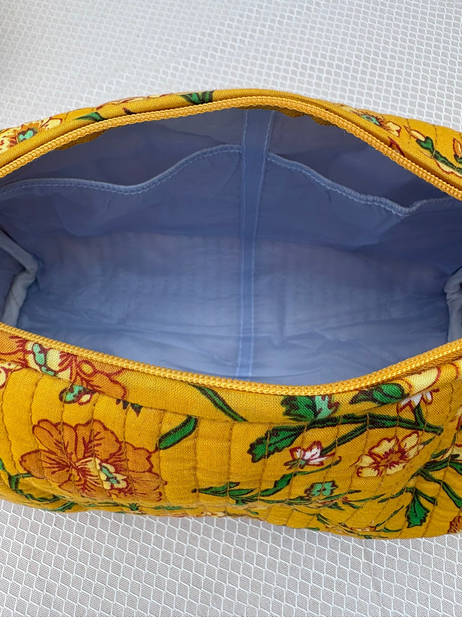 Trousse de toilette matelassée "Safran & Flore"