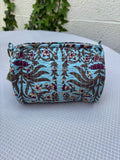 Trousse de toilette matelassée  "Flore Sauvage"