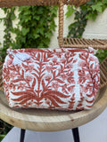 Trousse de toilette matelassée  "Terracotta Douce"